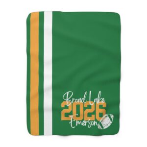 Green and Yellow Personalized Sports Blanket