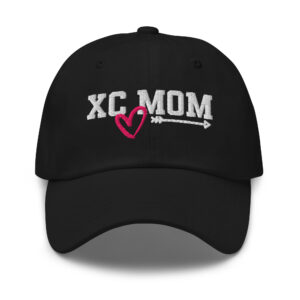 Cross County Mom Embroidered Hat with Arrow and Heart
